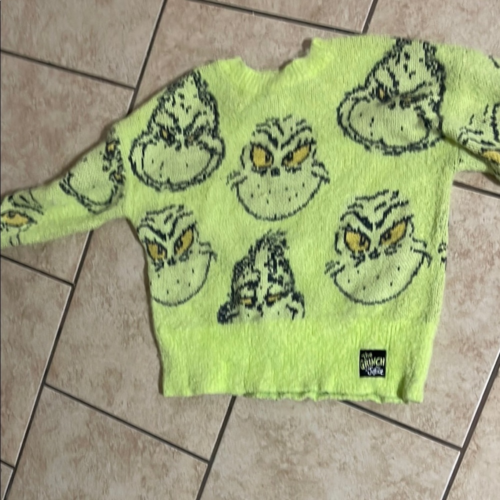 Dr. Seuss Grinch Lime Green Sweater